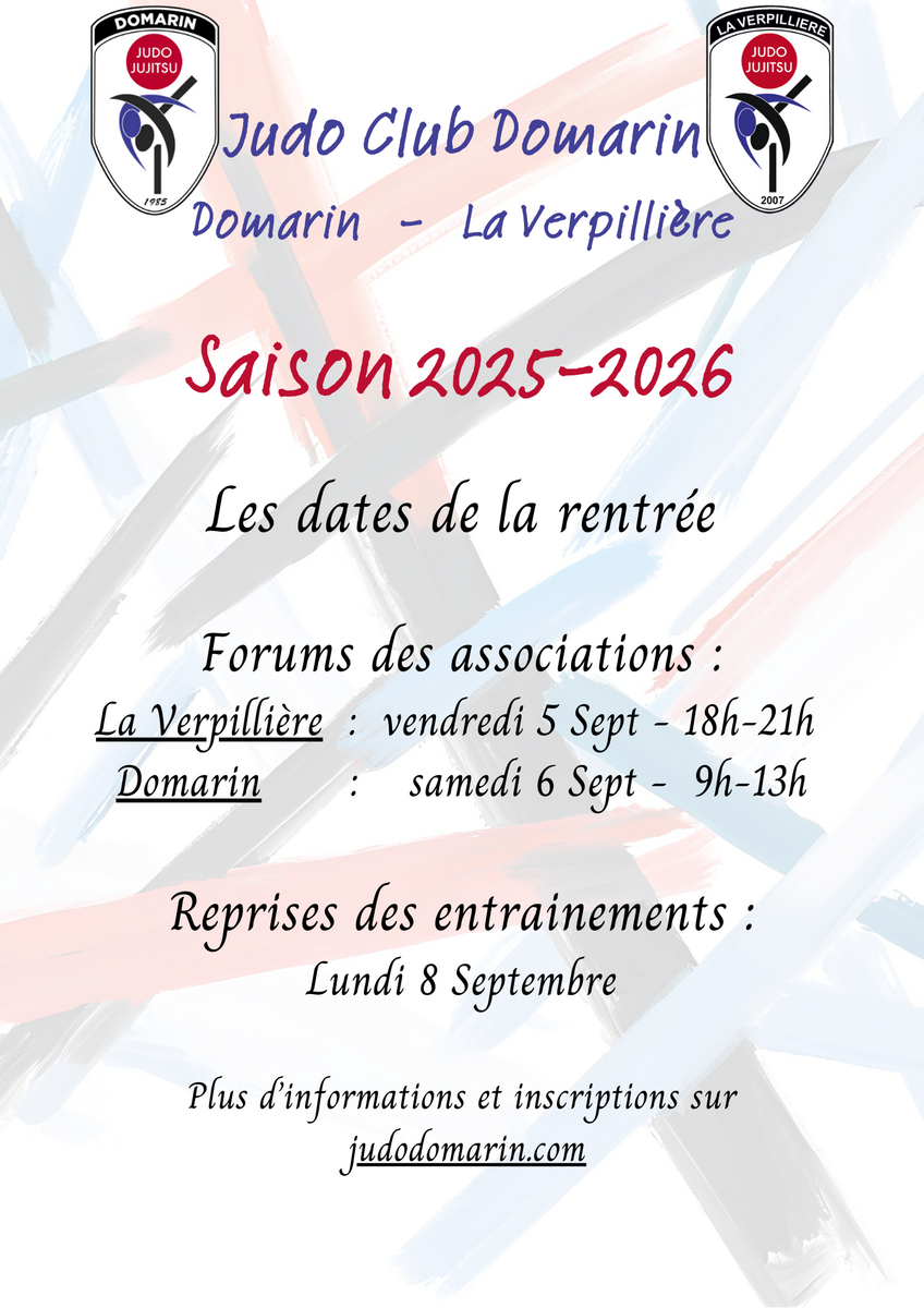 Saison 2025-2026 - Les dates de la rentrée